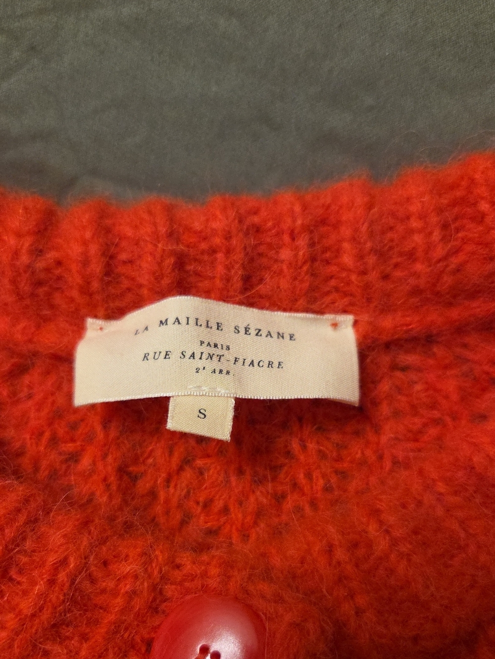 Sezane Emile Cardigan Red - Size S - Picture 2 of 2